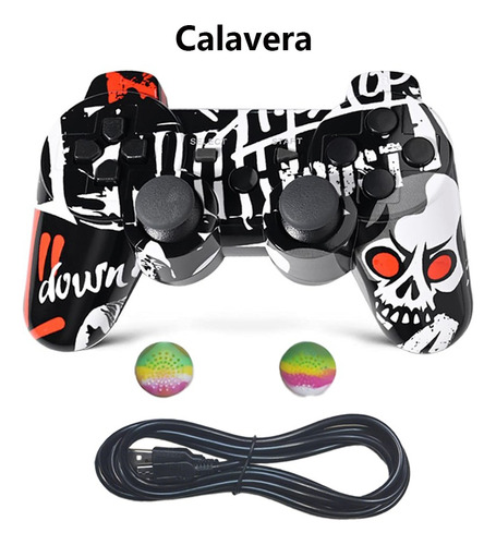 Control Inalámbrico Compatible Con Ps3 + Cable De Carga-ar