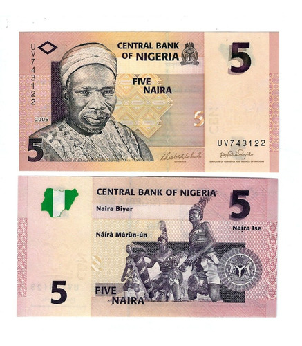 Nigeria - Billete 5 Naira 2006 - Papel Moneda - Unc