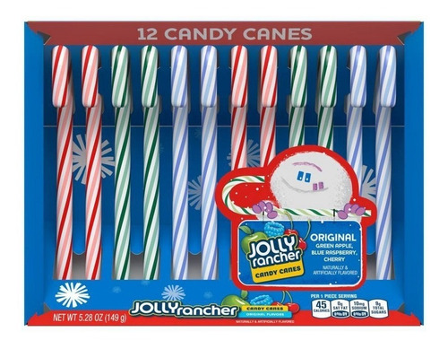 Jolly Rancher Candy Canes Bastones Navideños De Caramelo