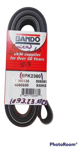 Correa Unica Silverado 5.3 6pk2360 Bando