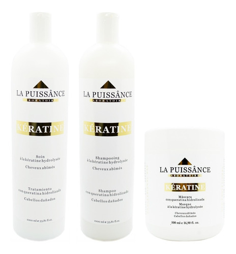 La Puissance Keratina Shampoo Enjuague Máscara Grande Local