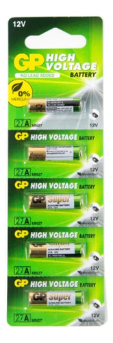 Pila 27a Gp High Voltage Pack 5 Unidades + Envio