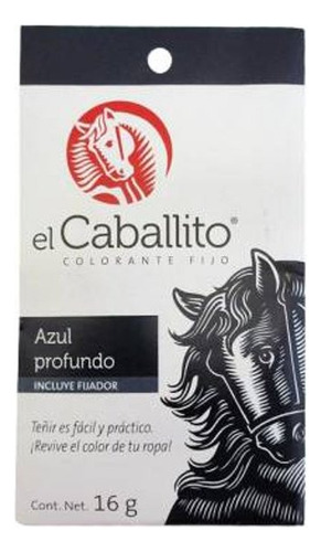 7 Pza Colorante Para Telas El Caballito Azul Profundo 16 G