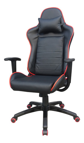 Silla de escritorio DeSillas pro gamer Speed  negra y roja con tapizado de cuero sintético