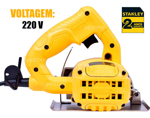Imagem 4 de 10 de Serra Mármore 220v Stanley 4.1/2 1200w Tipo Makita