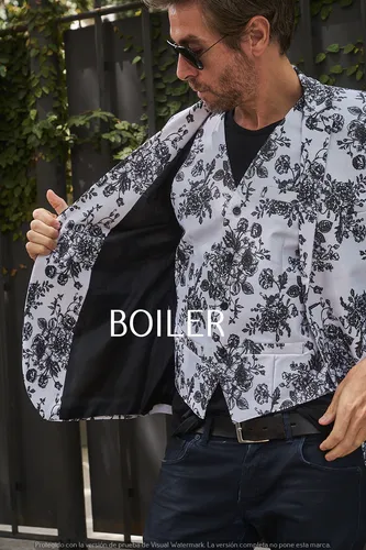 Chaleco top estampado hombre