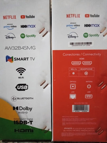 Imagen 4 de 7 de Smart Tv Led Aiwa 32 Pulgadas Wifi Hdmi Delivery Garantía