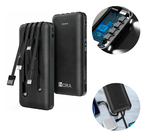 Batería Portátil 1hora 10000mah Usbc V8 Para iPhone Android