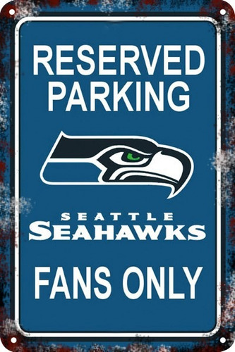 Carteles De Chapa 60x40 Parking Only Reserved Seahawks Pa-81