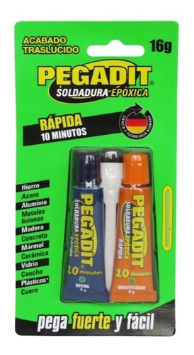 Soldadura Pegadit Epóxico Rápido 22gr Obra - Hogar