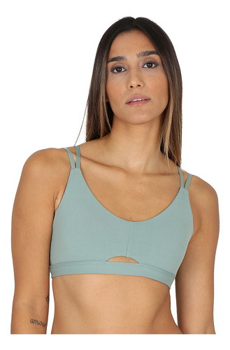 Top adidas Yoga Studio Luxe Light Support Mujer En Verde | D