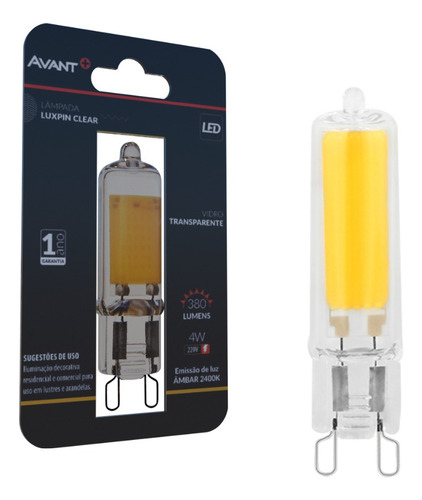 Lâmpada Led Luxpin Avant Clear G9 4w 2400k