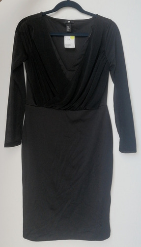 Vestido H&m Color Negro, Stretch Tallas S Y M