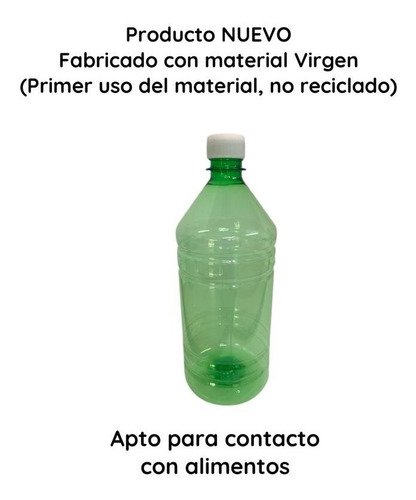 Imagen 5 de 10 de Envases Plasticos 1 Litro Pet Verde X 240 Un