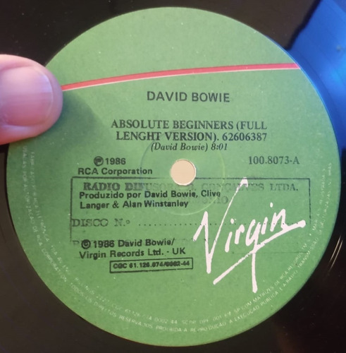 Disco Vinil Lote David Bowie 2 Promos Lets Dance + Absolute (Usado)