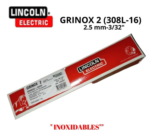 Electrodos Inoxidable E- 308l-16 Grinox 2 De 3/32 -2.5 Mm