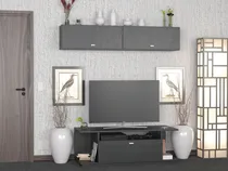 Comprar Combo Rack Mesa Tv Led  + Repisa Living Moderno Melamina