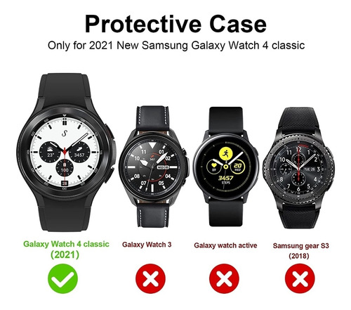 Imagen 3 de 5 de Protector Carcasa Forro Para Samsung Galaxy Watch 4 46mm