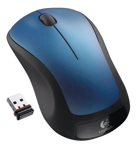 Logitech M310 Mouse Inalámbrico, Plateado., Azul (peacock Bl