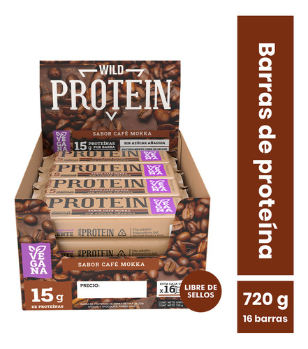 Wild Protein Vegana Mokka 16 Unidades