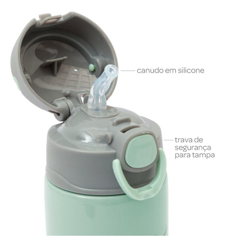 Imagem 2 de 8 de Garrafa Térmica Infantil Criança P/ Água Suco Inox Envio 24h