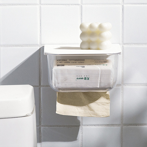 Soporte Adhesivo Para Pañuelos De Papel Higiénico Transparen