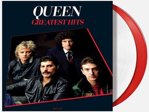 Vinil vermelho e branco do Queen Greatest Hits Lp 2 em estoque