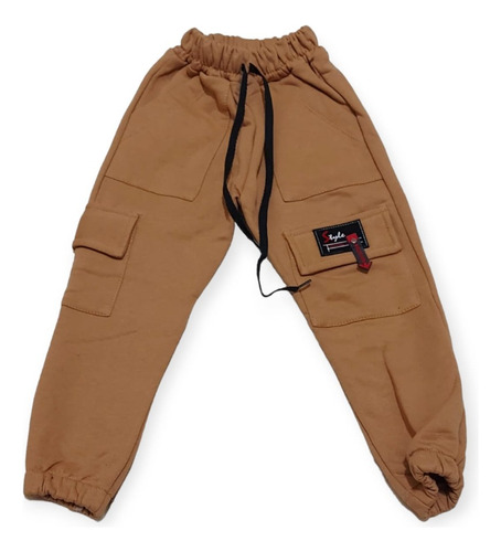 Pantalón Jogging Jogger Cargo  Niños Algodón Frisado Colores