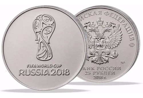 Moeda Da Rússia Copa Fifa 2018 25 Rublos 1º Lançamento ** Fc