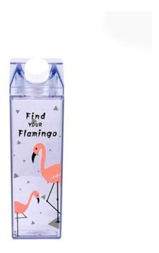 Imagem 1 de 4 de Garrafa Multiuso Flamingo Transparente - Modelo Longa Vida