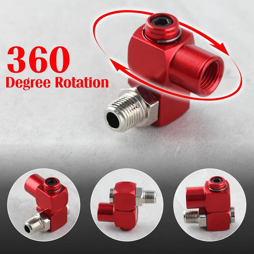 Conector Pneumático Mangueira Giratória Conetor Vermelho