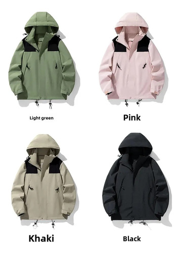 Chaqueta De Escalada Con Capucha Extraíble, Impermeable Y Resistente Al Viento Para Hombre