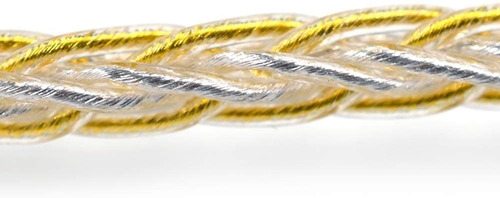 Imagen 6 de 10 de Cable Kz Gold Silver Mixed Upgrade Reforzado Oro Y Plata