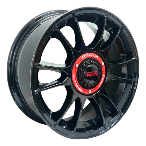 Rodas S281 Fiat Argo Cronos Uno Palio Aro 15 4x98 Jogo+bicos Cor Preto