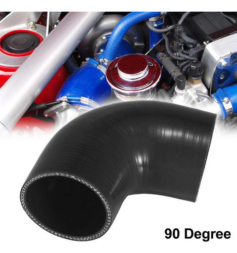 Manguera De Silicon Codo 90 Grados Intercooler 76mm Negro