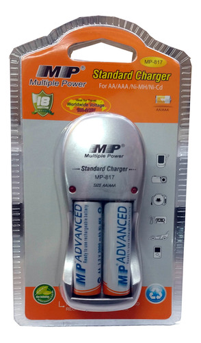 Mp-817 - Cargador Mp Con 2 Aa De 1250 Mah