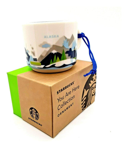 Starbucks Alaska You Are Here Ornamento Rare Taza De 2 Onzas