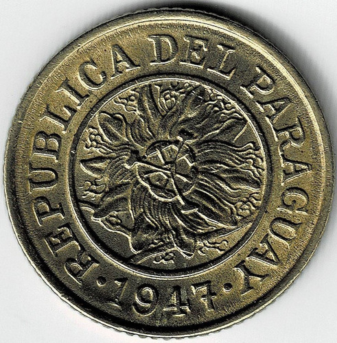 Moneda  De  Paraguay  5  Céntimos  1947  Excelente  +++++