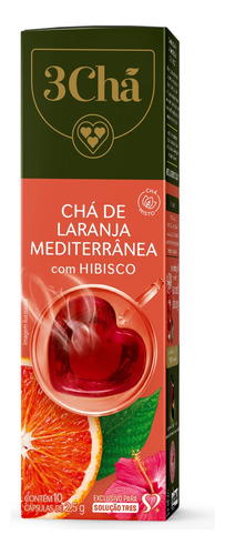 Cápsula de Chá de Laranja Mediterrânea com Hibisco TRES 3Chá