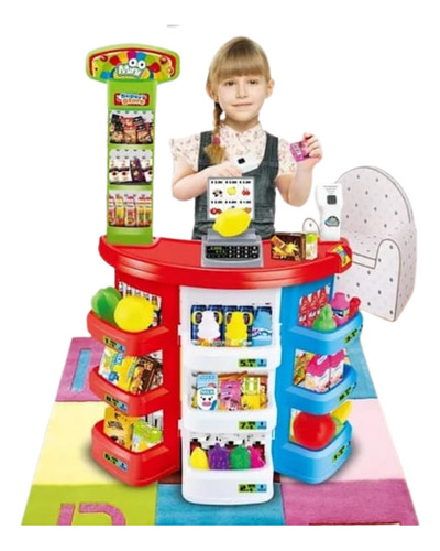 Mini Super De Juguete Para Niños Infantil Color Multicolor