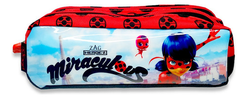 Estojo Escolar Duplo Infantil Ladybug Miraculous