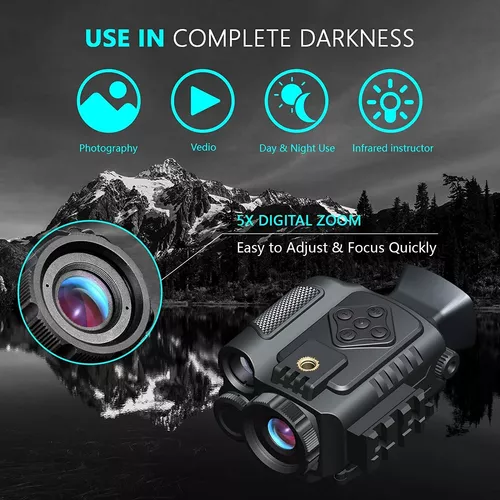 Suncore HD Digital Infrared Night Vision Goggles for 100% Darkness,0.35Ib Monocular Night Vision IR Night Vision Monocular with Photo & Video Recording for Wildlife Observation 