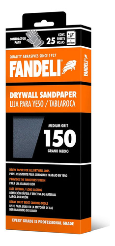 Fandeli 365741 Paneles De Yeso De Grano 150 Hojas De Papel D