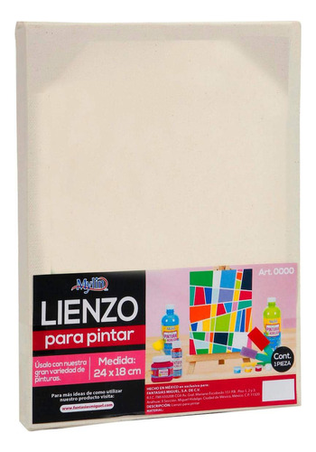 Lienzo Manta Pintar Bastidor Oleo Canvas 24x18cm Mylin 1pz