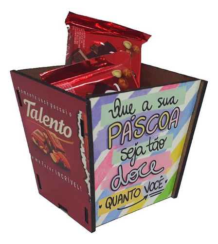 Cachepot Feliz Páscoa Com Chocolates Você É Um Talento