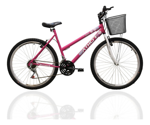 Bicicleta Aro 26 Feminina Model C/ Cesto 18v Passeio