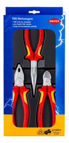 Juego Alicates Aislados Vde 1000v 3un 002012 Knipex