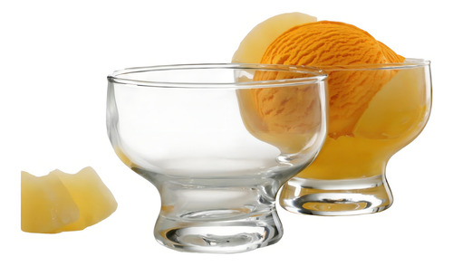 Set 6 Copas Helado Ice Cream 225 Cc Color Transparente