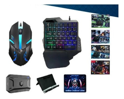 Combo Gamer Celular 5 En 1 Soporte Celu Pad Mouse Bluetooth