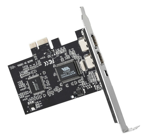 Imagem 6 de 8 de Pci-e 3 Portas 1394a Placa De Expans?o Firewire 1394b Placa